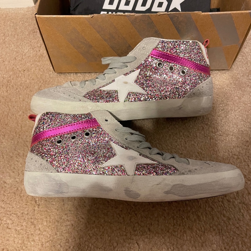 Golden Goose Mid star glitter